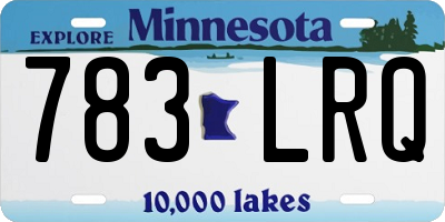 MN license plate 783LRQ