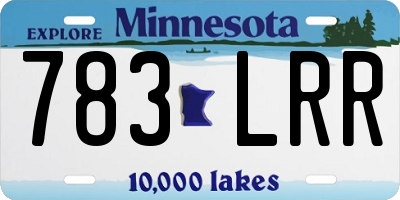 MN license plate 783LRR