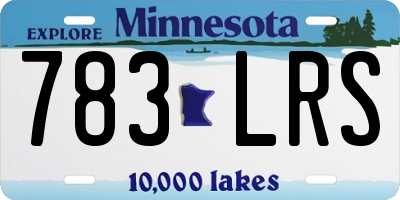 MN license plate 783LRS