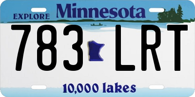 MN license plate 783LRT