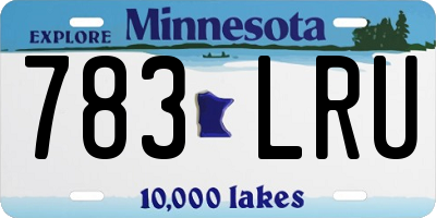 MN license plate 783LRU