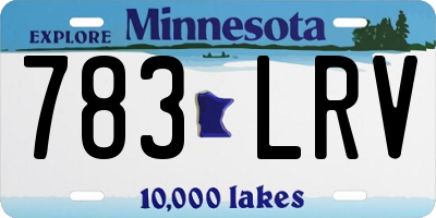 MN license plate 783LRV