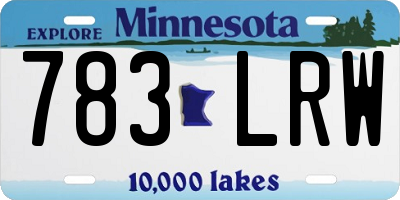 MN license plate 783LRW