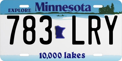 MN license plate 783LRY