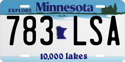 MN license plate 783LSA