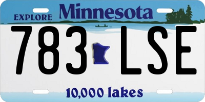 MN license plate 783LSE