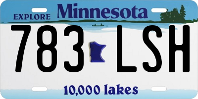 MN license plate 783LSH