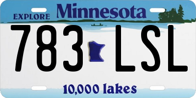 MN license plate 783LSL