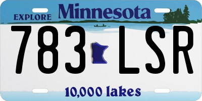 MN license plate 783LSR