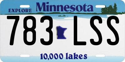 MN license plate 783LSS
