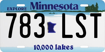 MN license plate 783LST