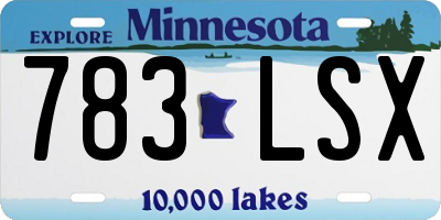 MN license plate 783LSX