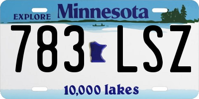 MN license plate 783LSZ