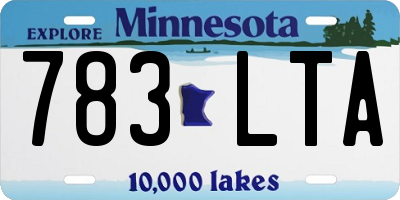 MN license plate 783LTA