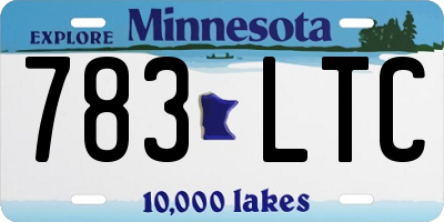 MN license plate 783LTC
