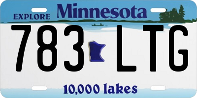 MN license plate 783LTG