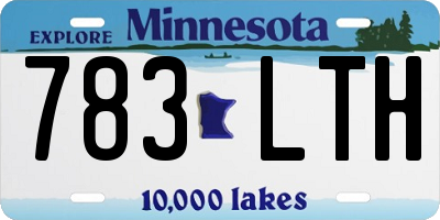 MN license plate 783LTH