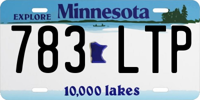 MN license plate 783LTP