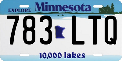 MN license plate 783LTQ