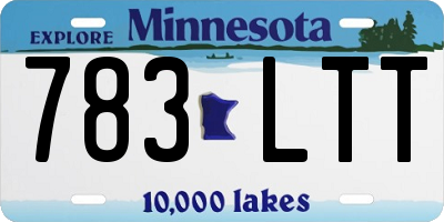 MN license plate 783LTT