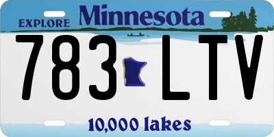 MN license plate 783LTV