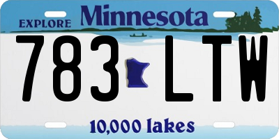 MN license plate 783LTW