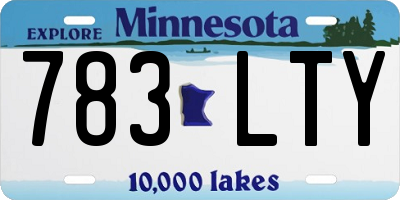 MN license plate 783LTY