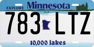 MN license plate 783LTZ
