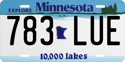MN license plate 783LUE