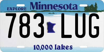 MN license plate 783LUG