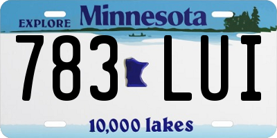 MN license plate 783LUI