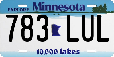 MN license plate 783LUL