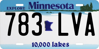 MN license plate 783LVA