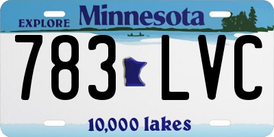 MN license plate 783LVC