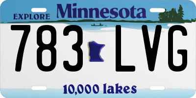 MN license plate 783LVG