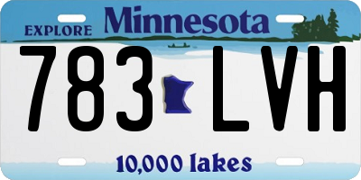 MN license plate 783LVH