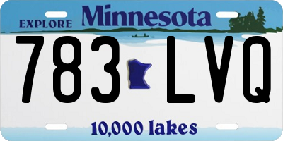MN license plate 783LVQ
