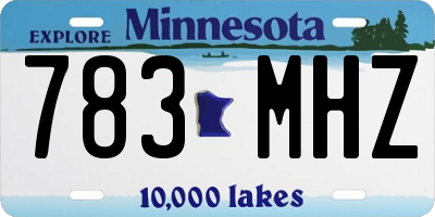 MN license plate 783MHZ