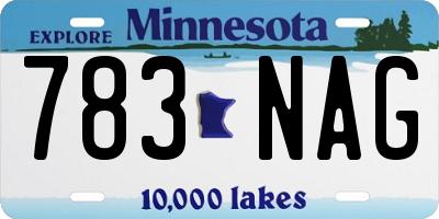 MN license plate 783NAG