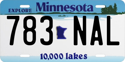 MN license plate 783NAL