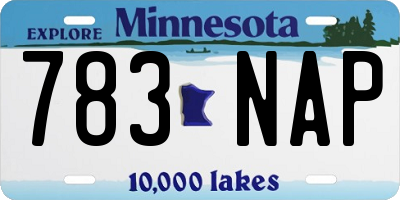 MN license plate 783NAP