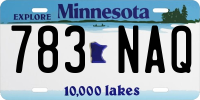 MN license plate 783NAQ