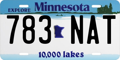 MN license plate 783NAT