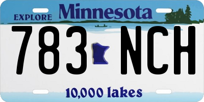 MN license plate 783NCH