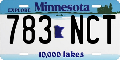 MN license plate 783NCT