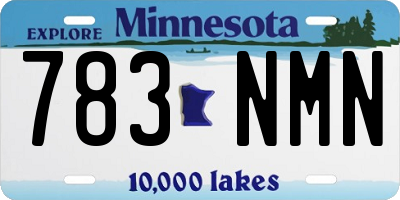 MN license plate 783NMN