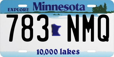 MN license plate 783NMQ