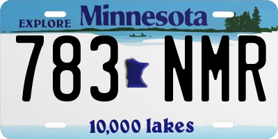 MN license plate 783NMR