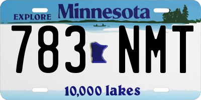 MN license plate 783NMT