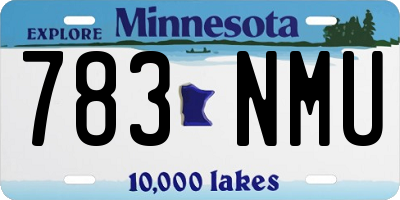 MN license plate 783NMU